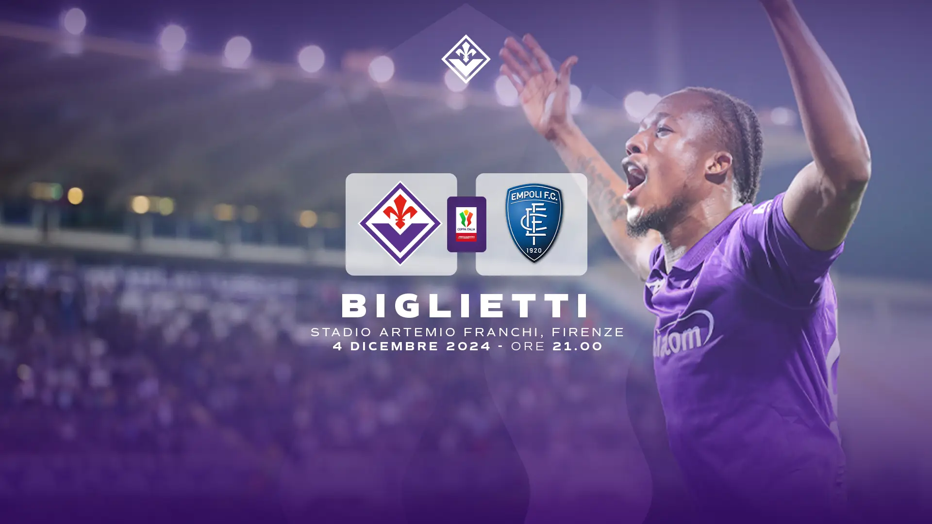 BIGLIETTI COPPA ITALIA: FIORENTINA - EMPOLI