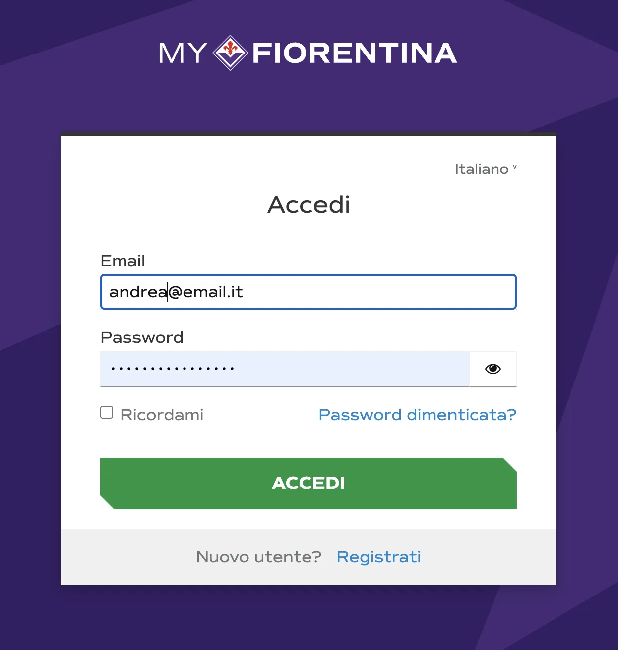 Login - reset password