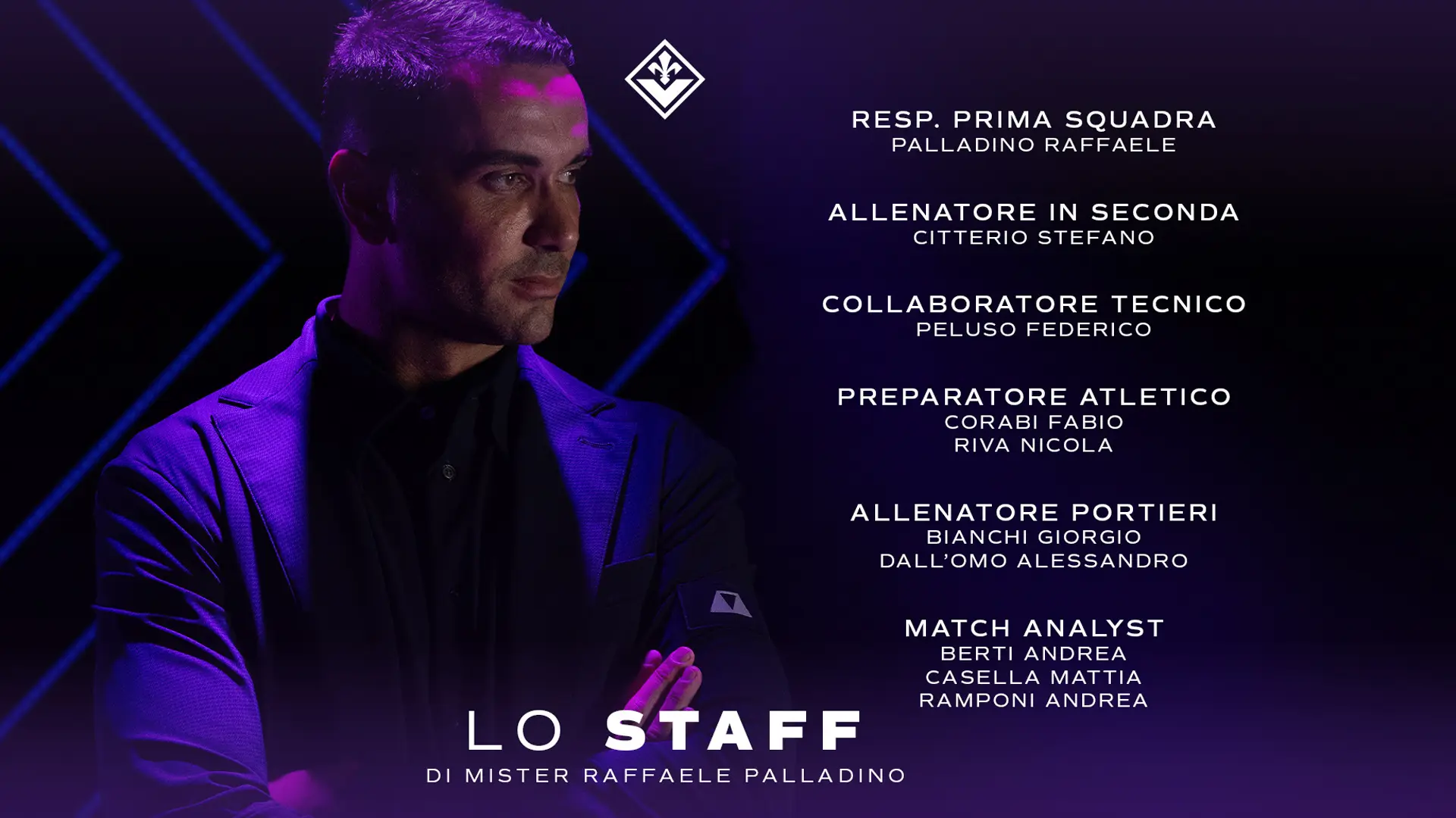 Lo staff tecnico di Mister Palladino