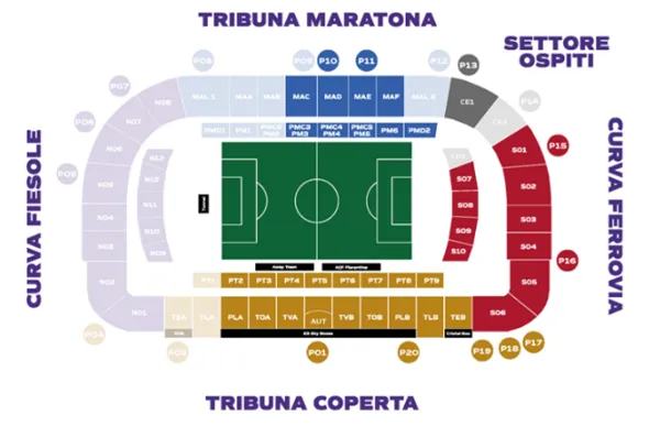 MAPPA FRANCHI UEFA BIGLIETTI