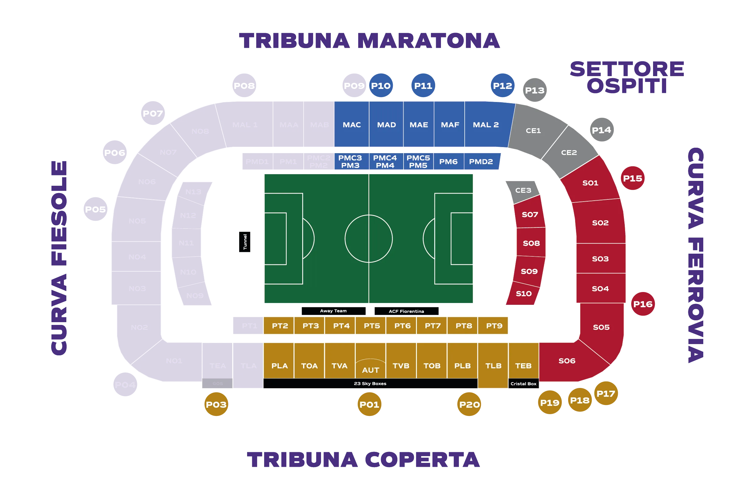 mappa stadio biglietti
