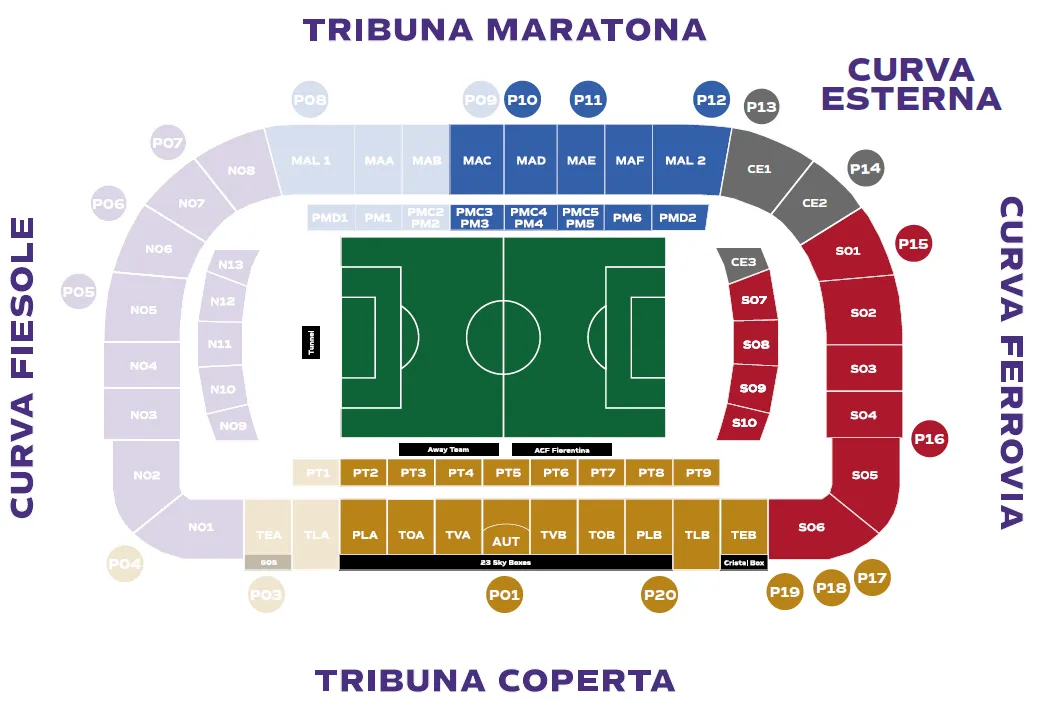 mappa stadio biglietti